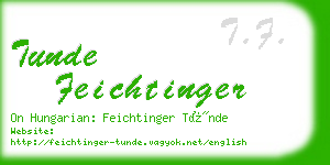 tunde feichtinger business card